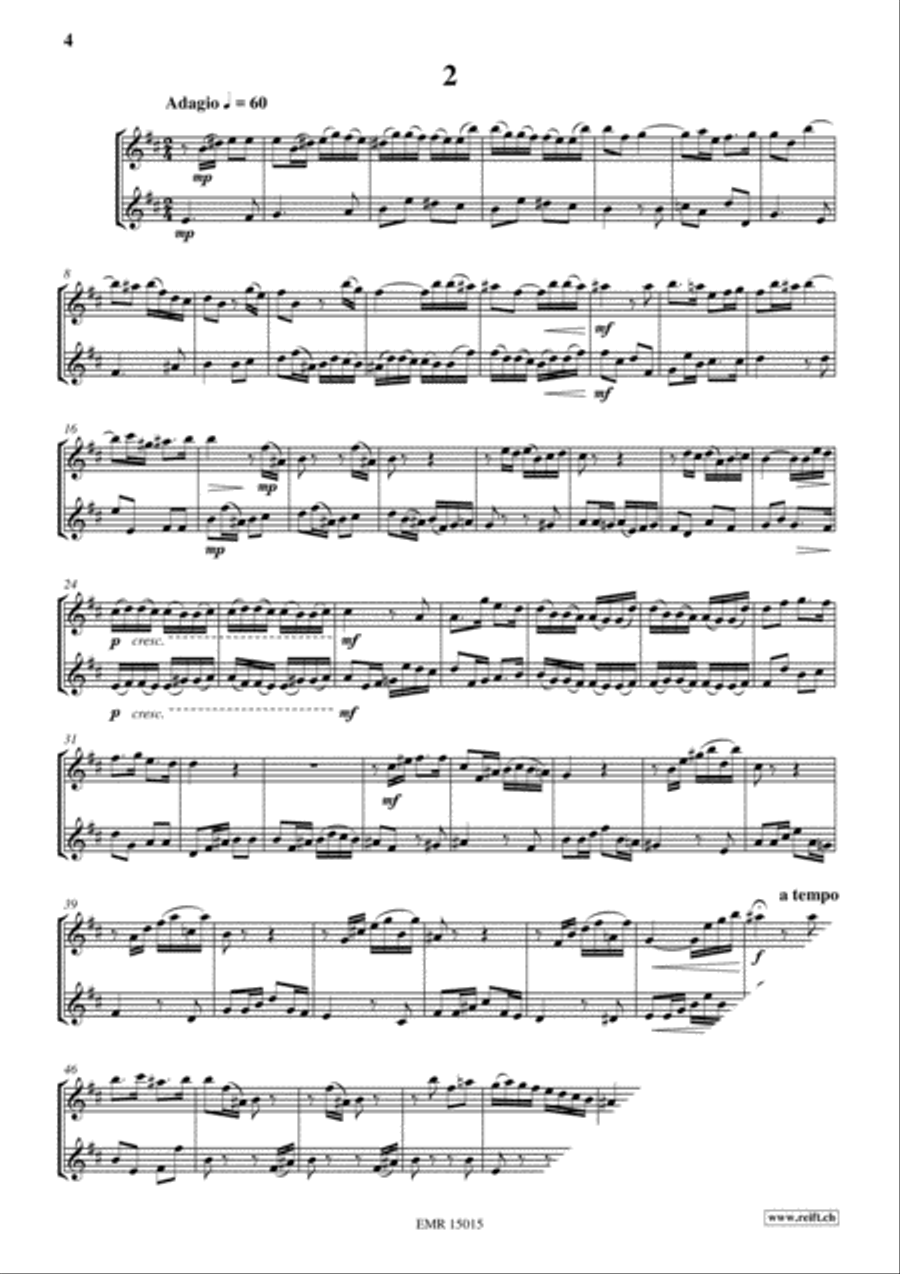 12 Duets for Eb Horns Brass Duet scores gallery preview page 4