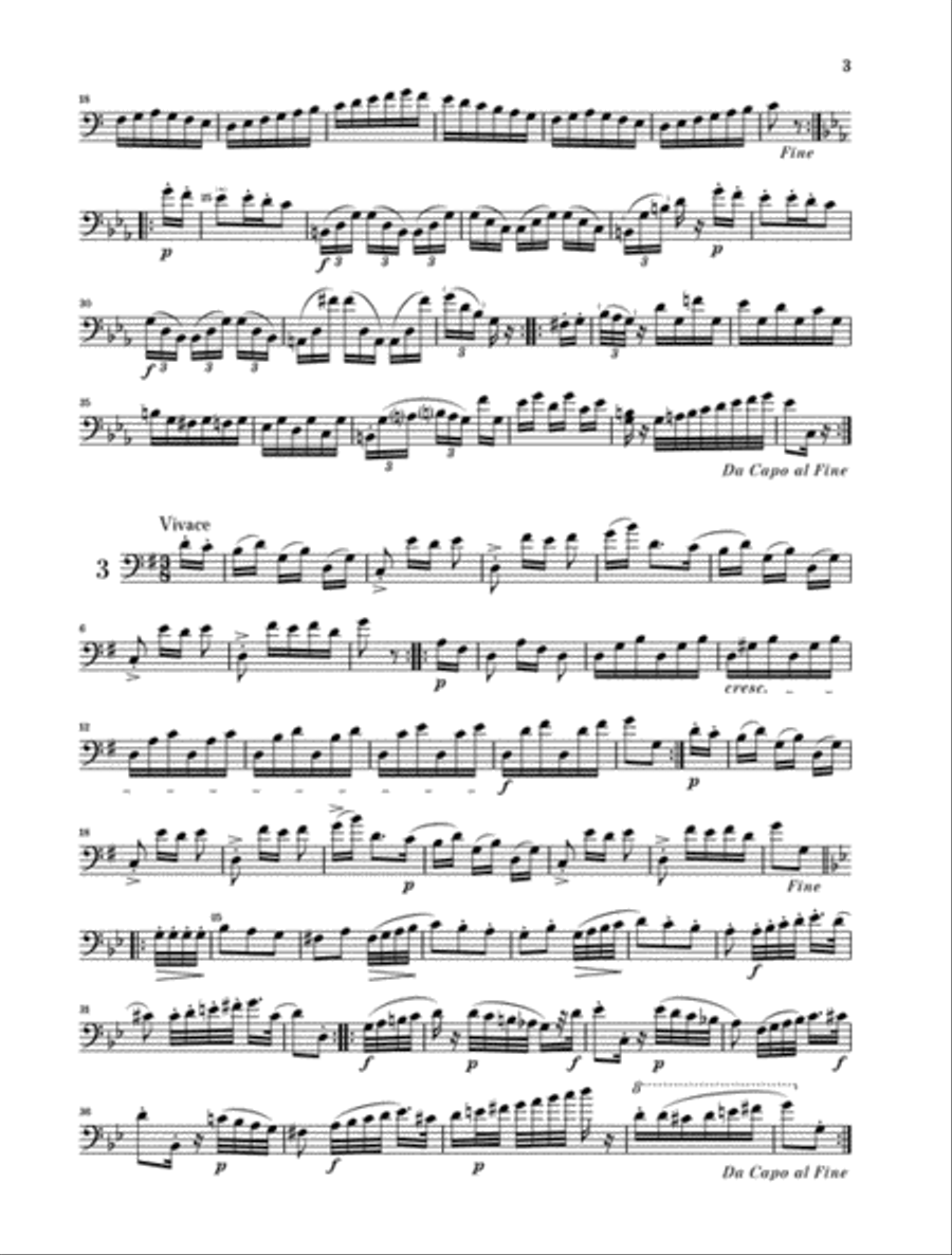 12 Waltzes for Double Bass Solo Double Bass scores gallery preview page 3