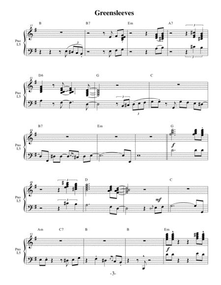 Greensleeves (2 for 1 PIANO Arrangements) – Jazz image number null