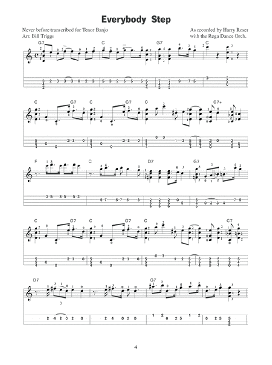 Harry Reser Tenor Banjo Legend Banjo scores gallery preview page 5