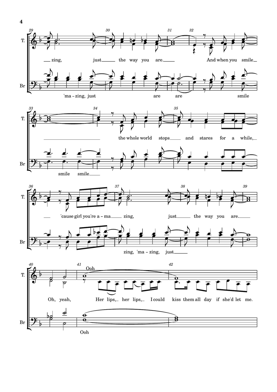 Just The Way You Are A Cappella scores gallery preview page 4