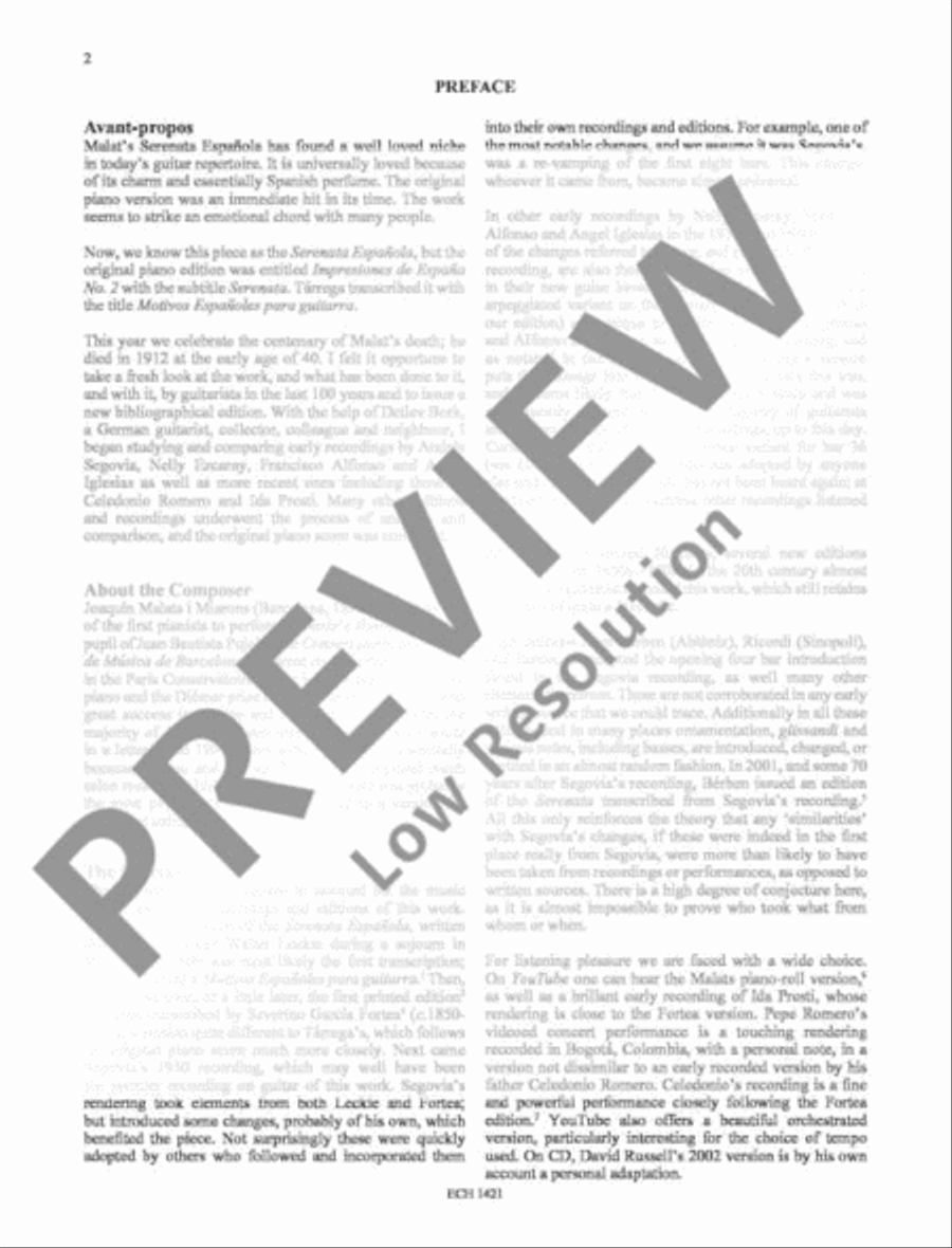 Serenata Española Classical Guitar scores gallery preview page 3