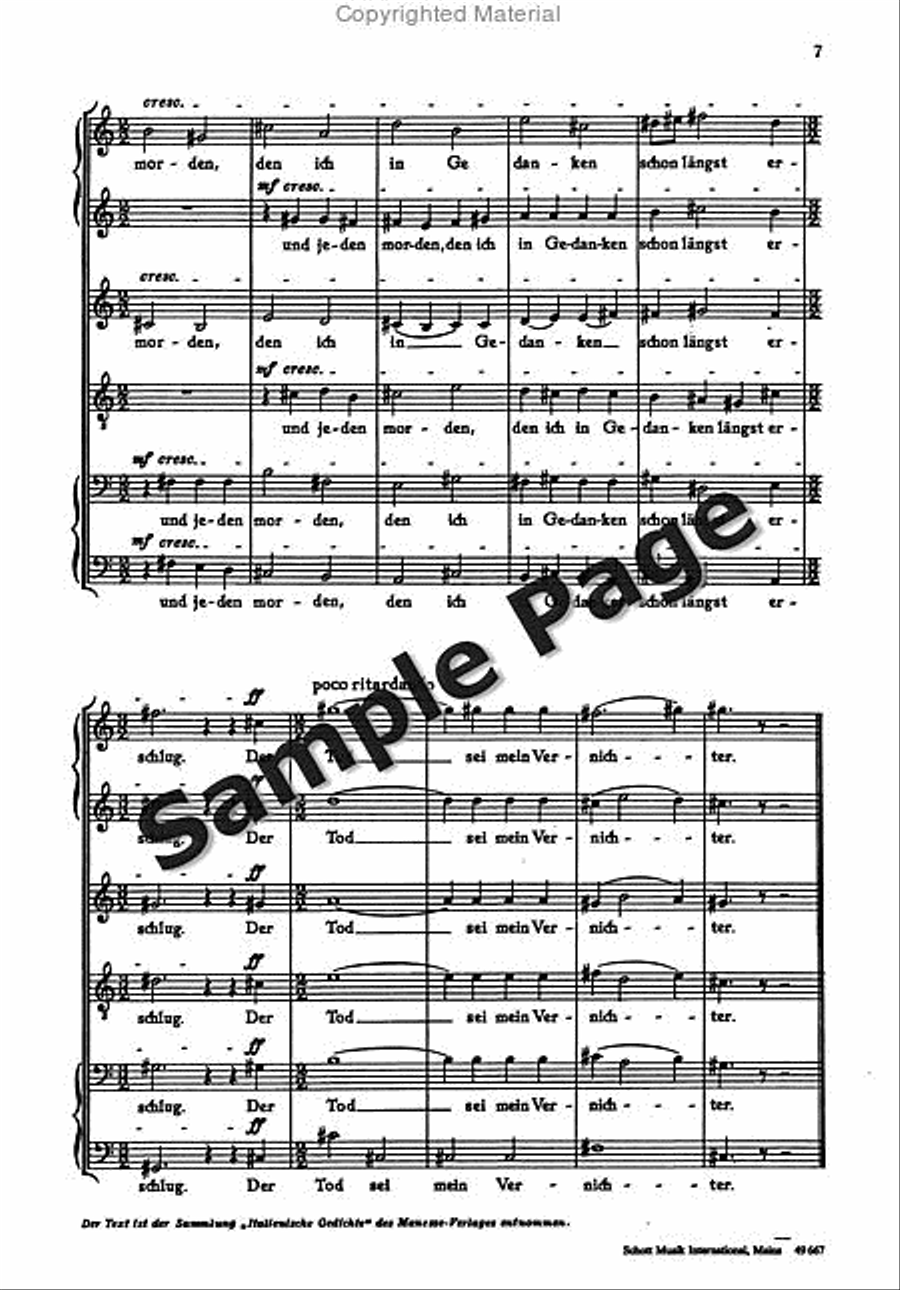 Italienisches Liederbuch 2 Ssatbb 4-Part scores gallery preview page 8