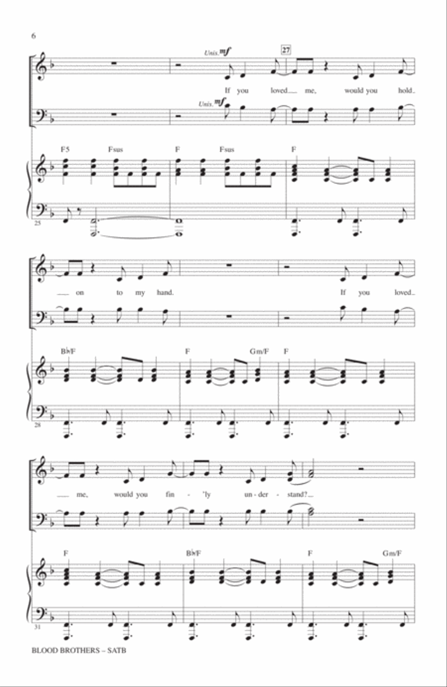 Blood Brothers Blood Brothers 4-Part scores gallery preview page 4