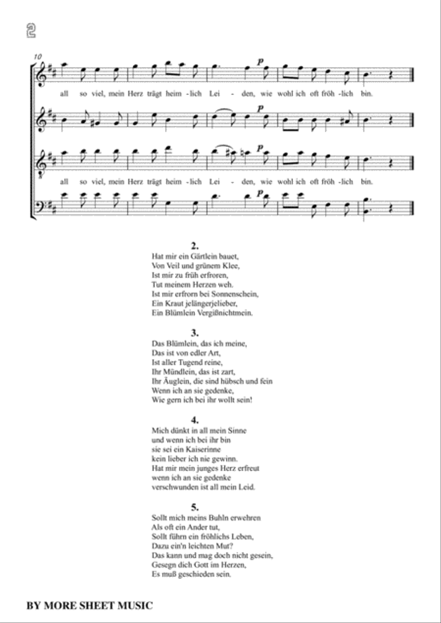 Brahms-Ach Gott,wie weh tut scheiden,WoO 33 No.17,from '49 Deutsche Volkslieder,WoO 33',in b minor,f Bassoon scores gallery preview page 4