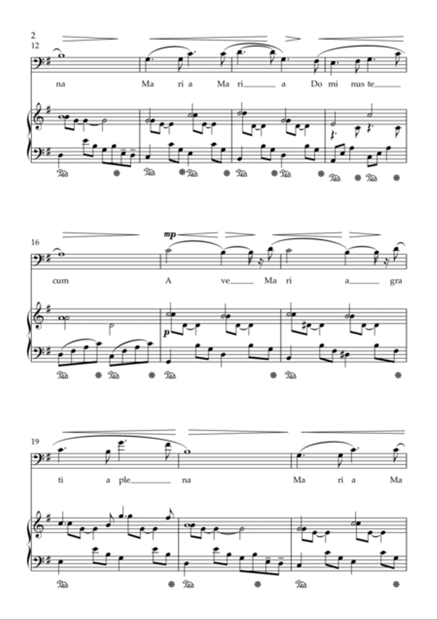 Ave Maria for cello Piano scores gallery preview page 2