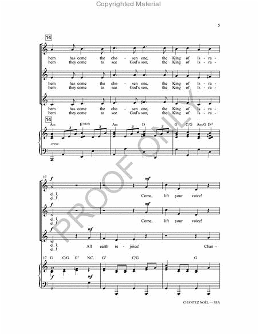 Chantez Noel SSA scores gallery preview page 5