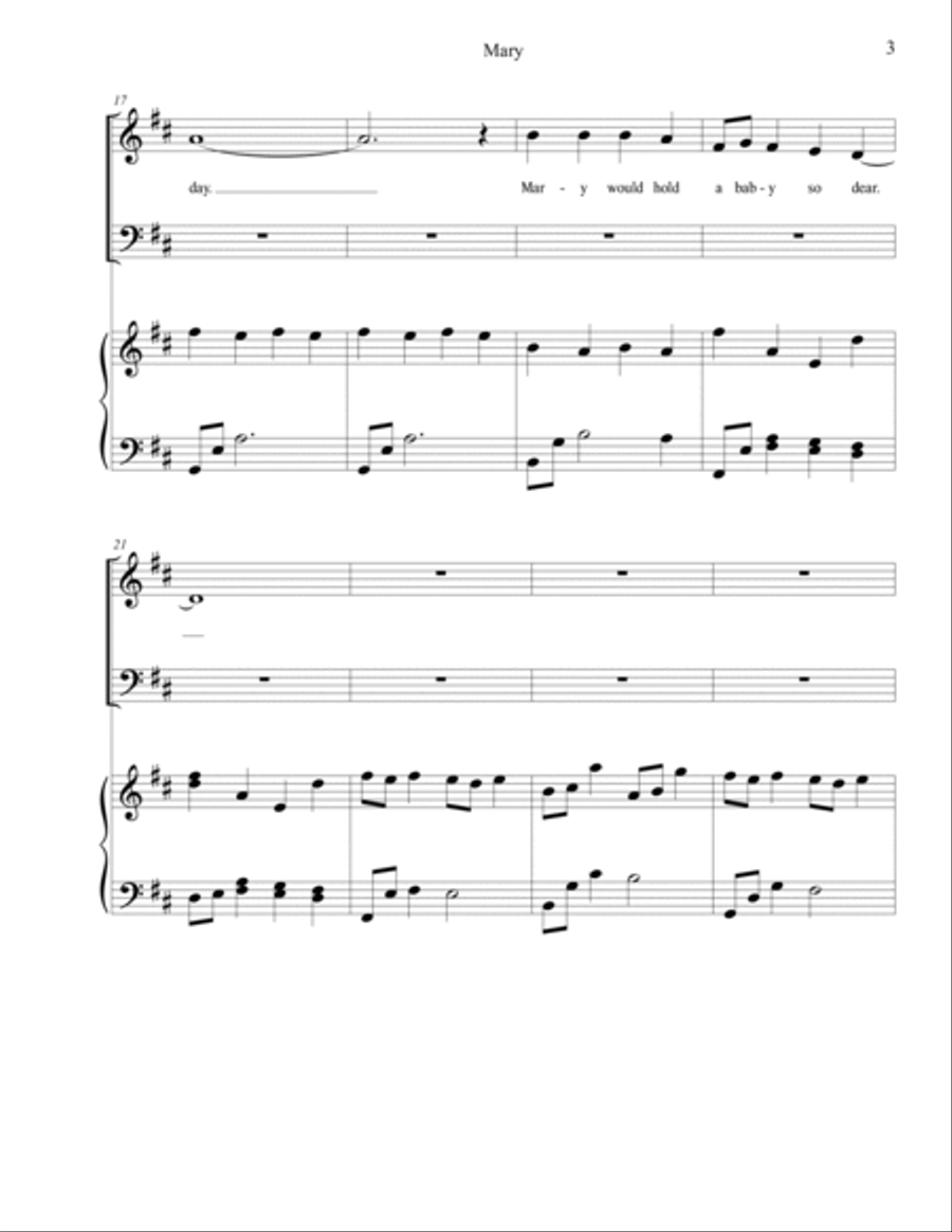 Mary, Sweet Mary 4-Part scores gallery preview page 3