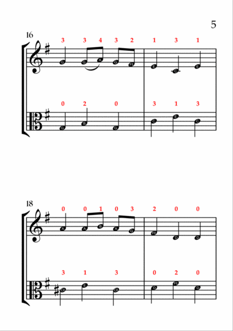 We Wish You a Merry Christmas (VIOLIN AND VIOLA - EASY LEVEL) String Duet scores gallery preview page 6
