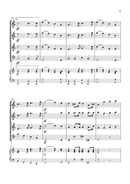 Wedding March - For Recorder Quartet and Piano image number null