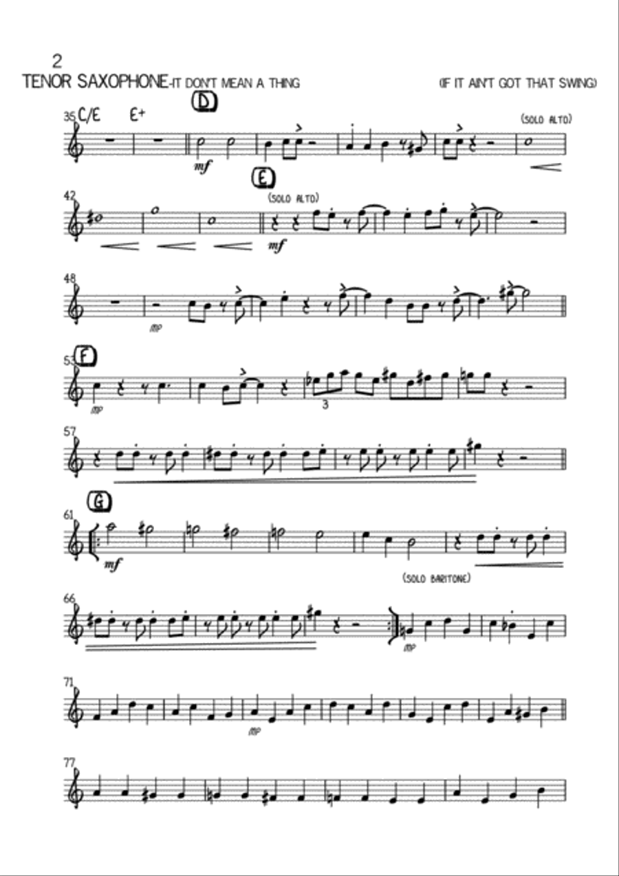It Don't Mean A Thing (If It Ain't Got That Swing) Woodwind Quartet scores gallery preview page 5
