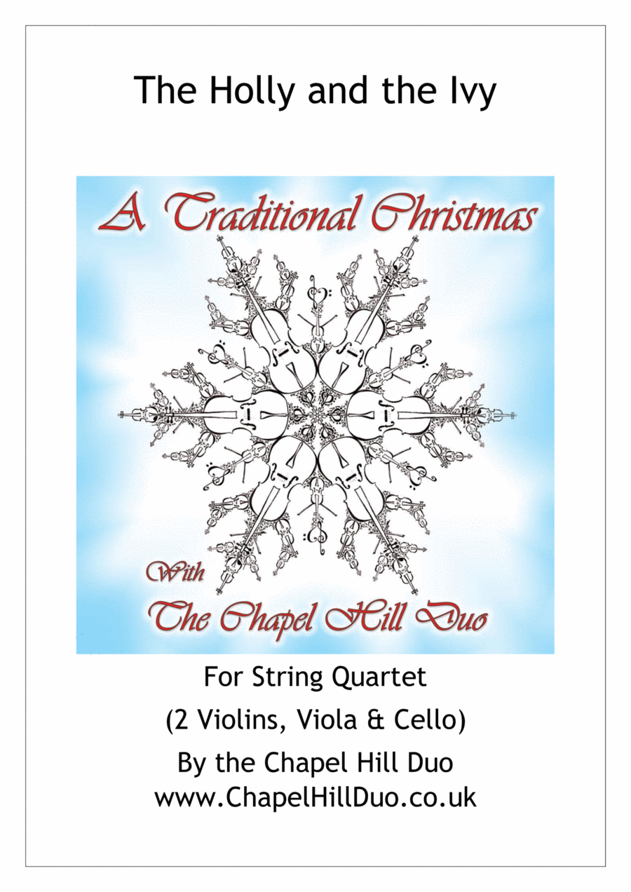 The Holly and the Ivy for String Quartet - Full Length arrangement by the Chapel Hill Duo String Quartet scores gallery preview page 1