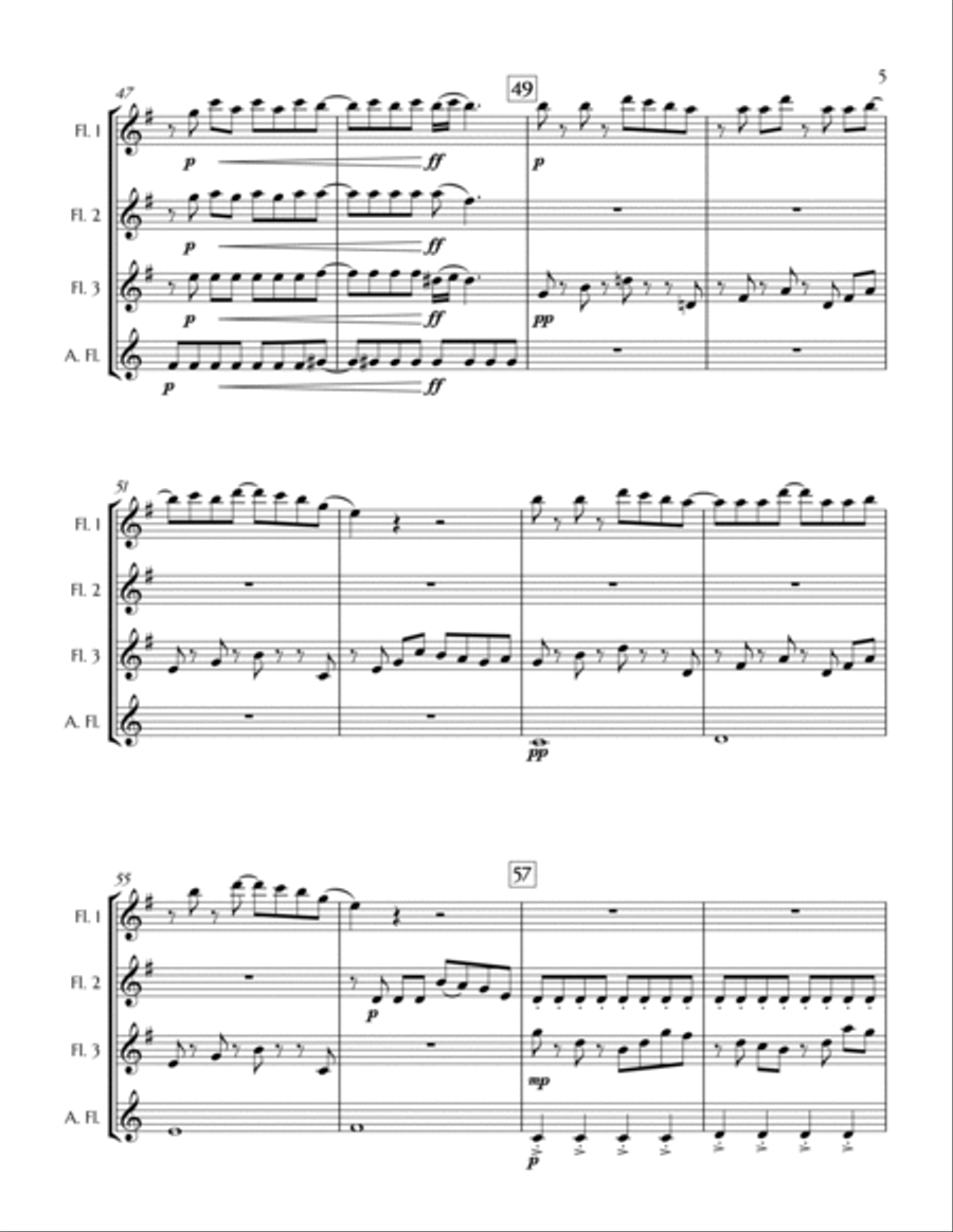 We Don't Talk About Bruno Woodwind Quartet scores gallery preview page 6
