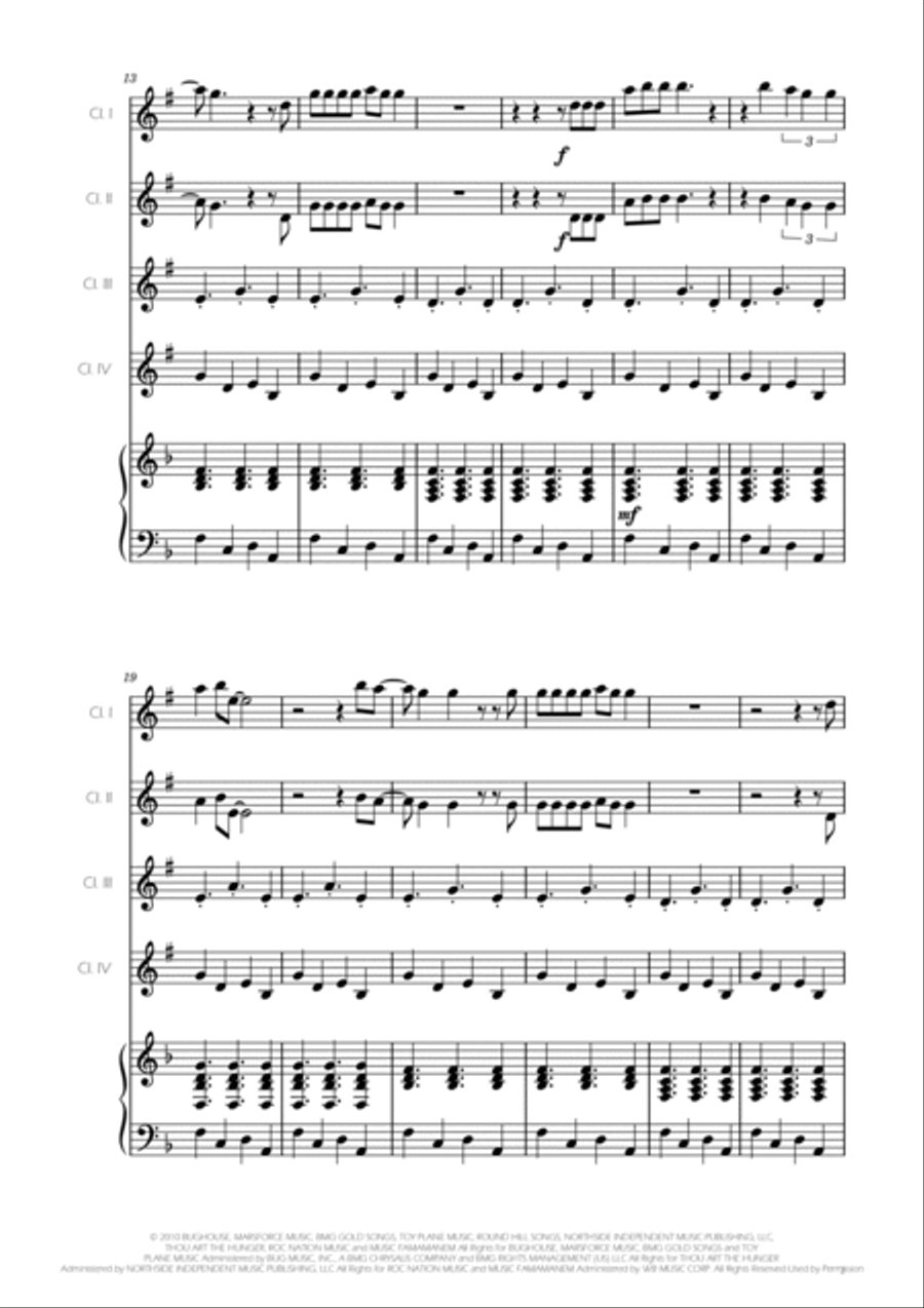 Marry You Clarinet Quartet scores gallery preview page 2