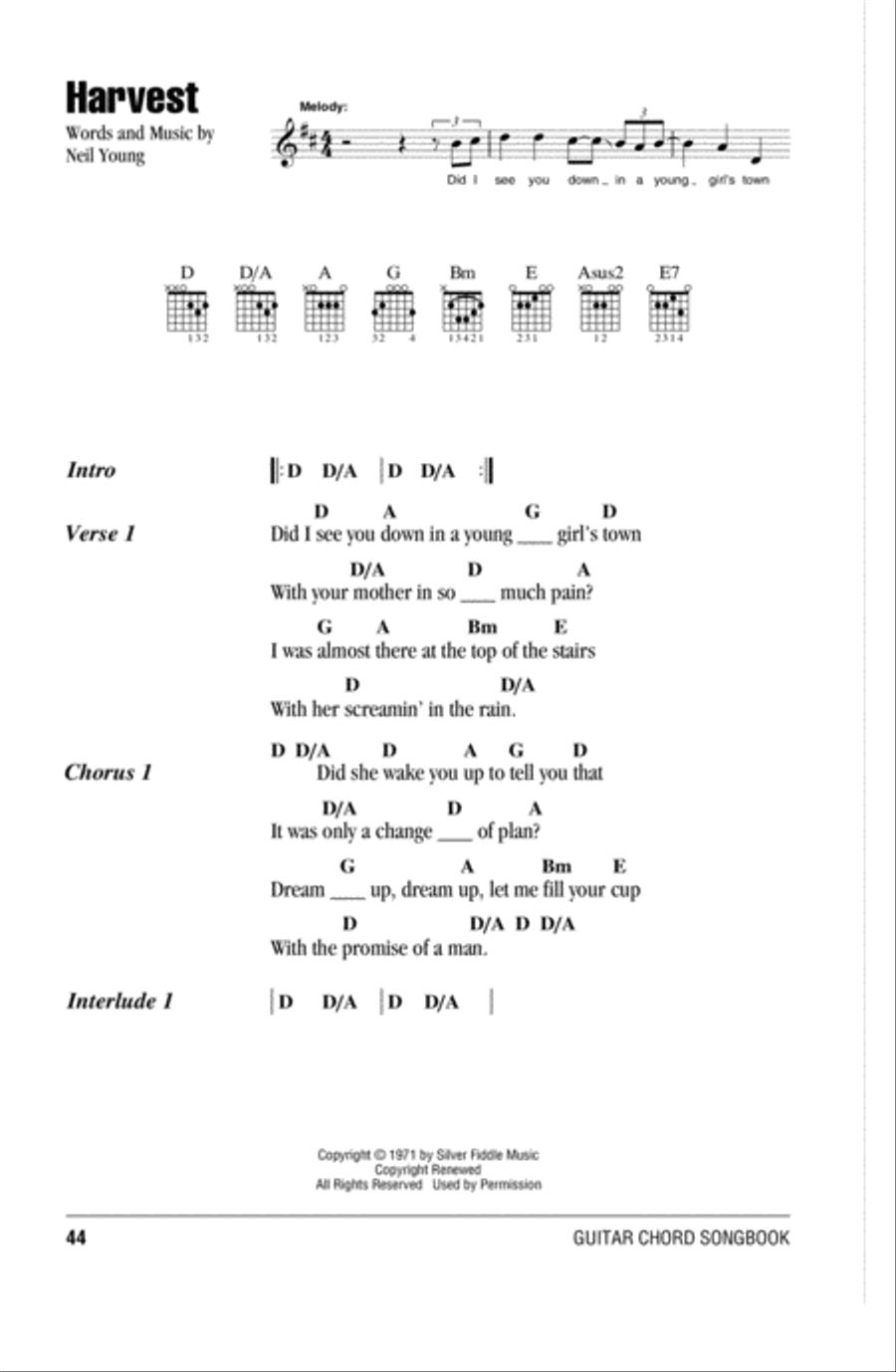 Harvest Harvest Acoustic Guitar scores gallery preview page 1