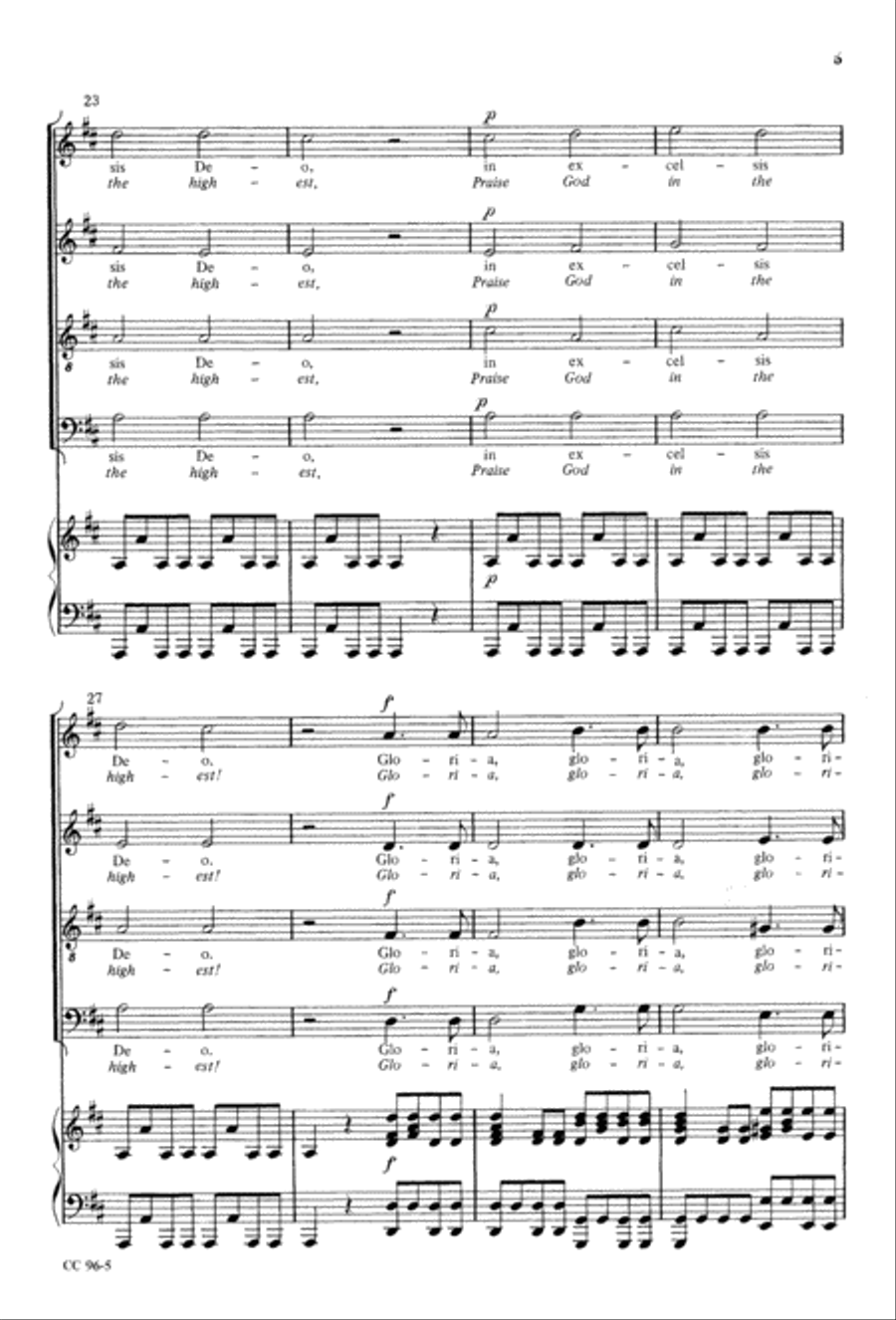 Gloria 4-Part scores gallery preview page 6