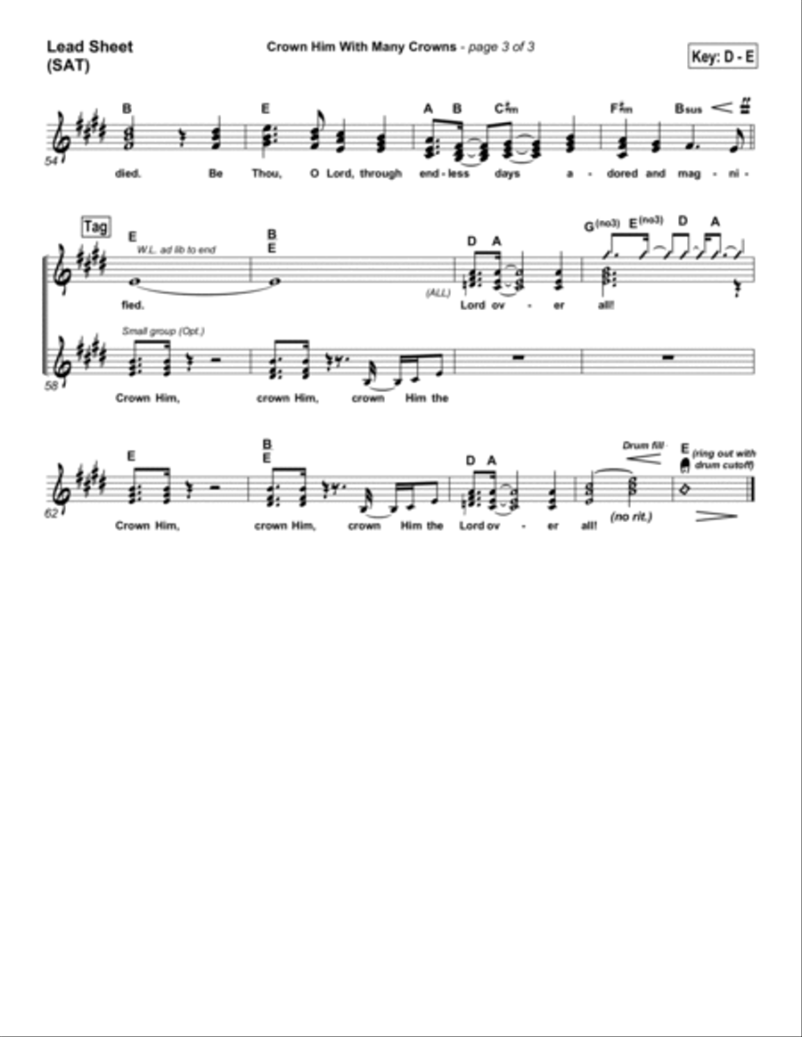 Crown Him with Many Crowns Piano scores gallery preview page 3