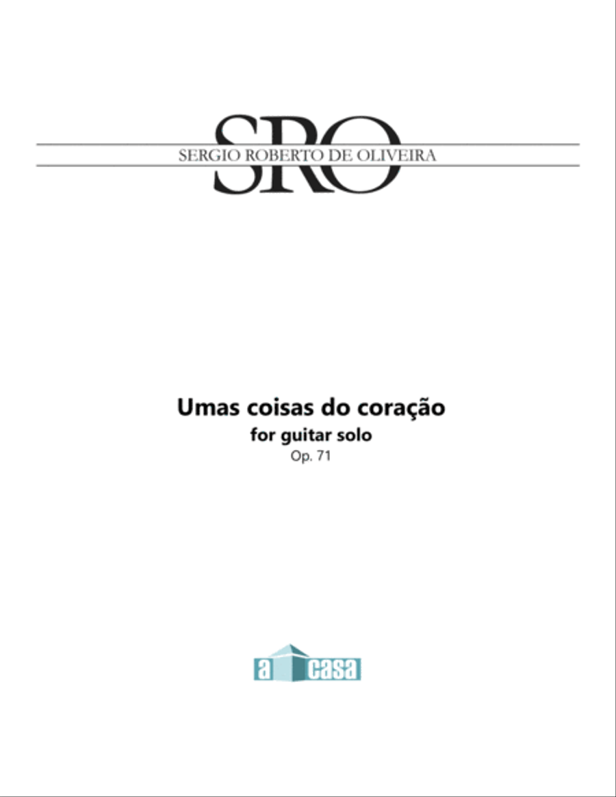 Umas coisas do coracao Classical Guitar scores gallery preview page 1
