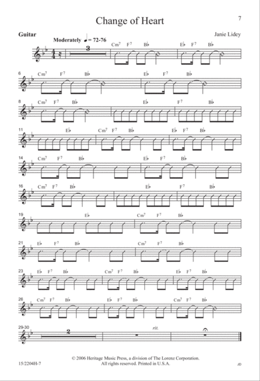 Change of Heart Change of Heart 4-Part scores gallery preview page 5