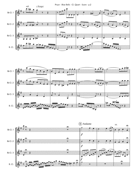 Blue Bells of Scotland (Clarinet Quartet) image number null
