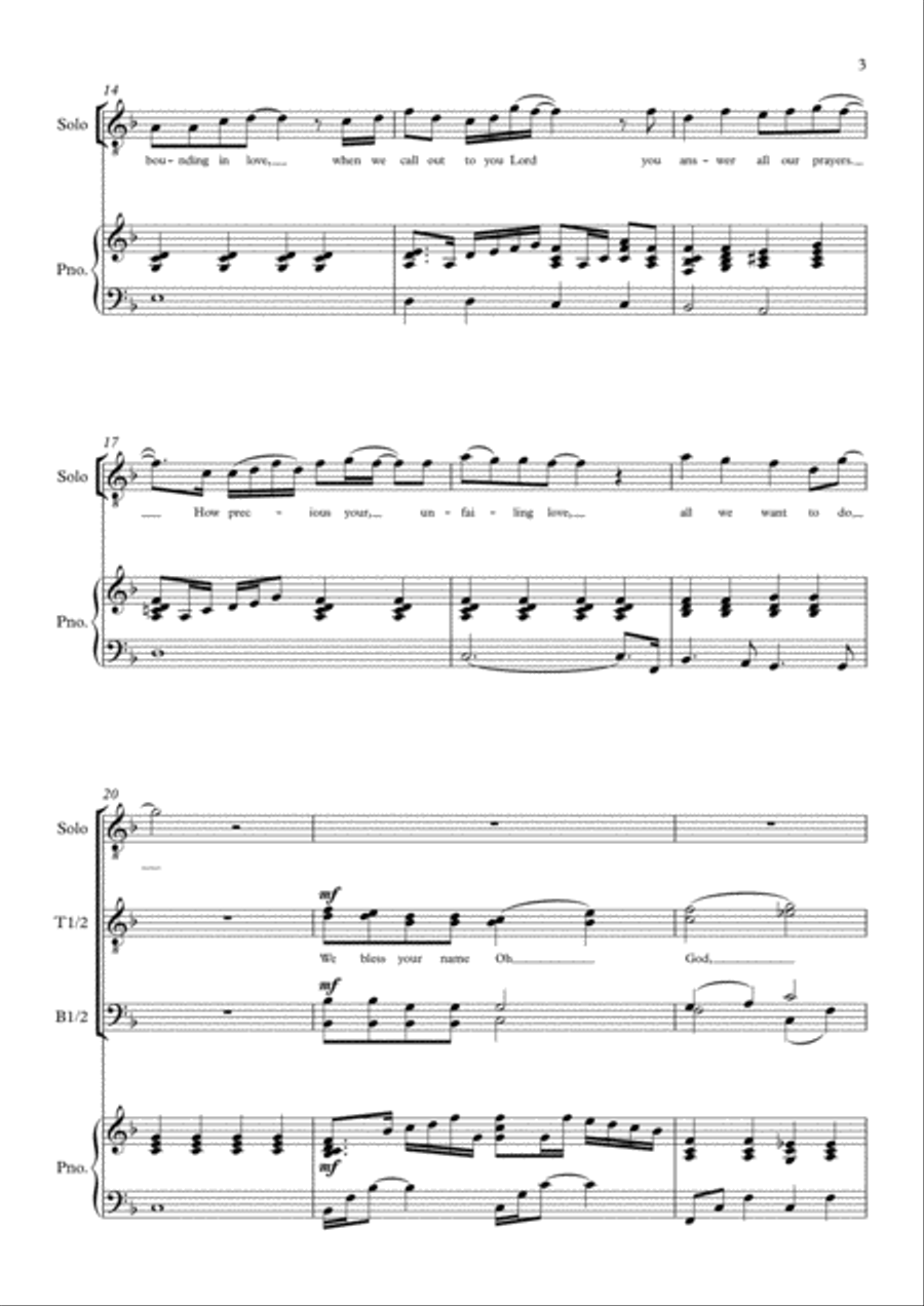 We bless your name - TTBB TTBB scores gallery preview page 3