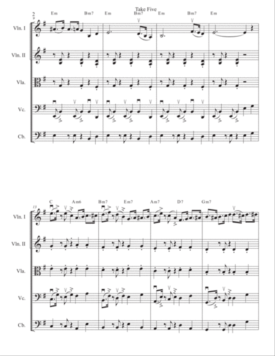 Take Five String Quartet scores gallery preview page 3