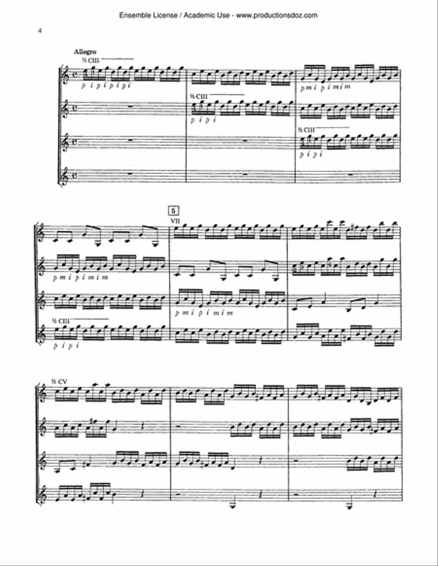 Sonata in C Sonata in C Guitar Ensemble scores gallery preview page 4