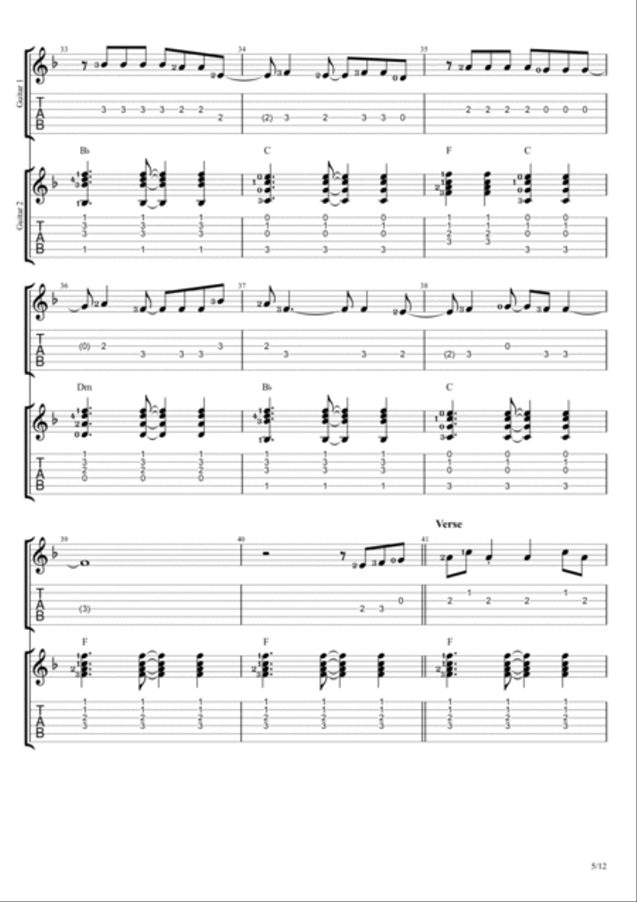 Magazines Magazines Guitar Tablature scores gallery preview page 5