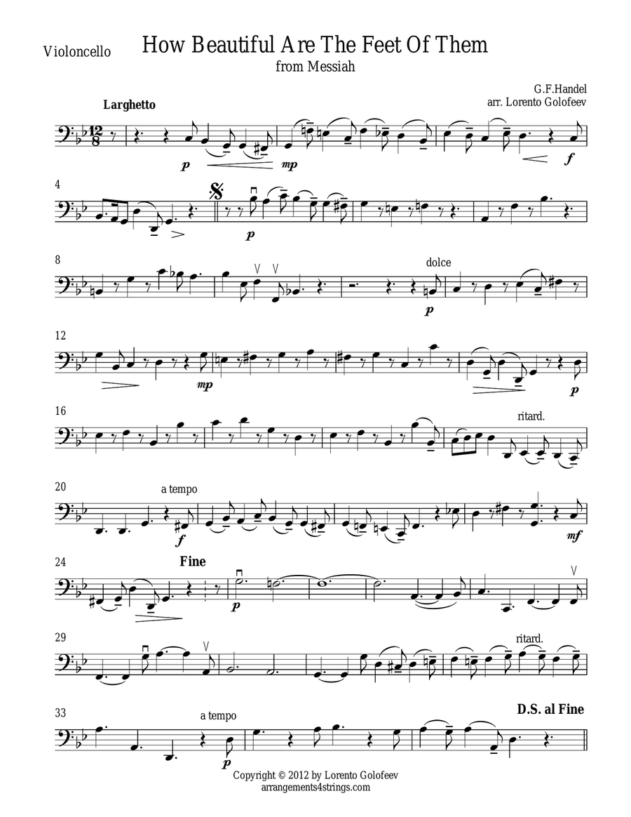 How Beautiful Are The Feet from Messiah String Quartet scores gallery preview page 4