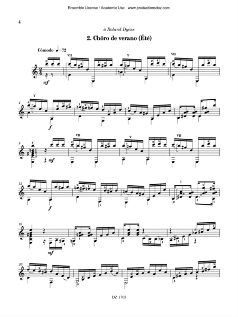 Les 4 saisons du chôro Classical Guitar scores gallery preview page 4