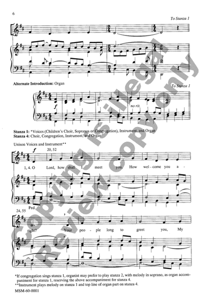 O Lord, How Shall I Meet You (Choral Score)