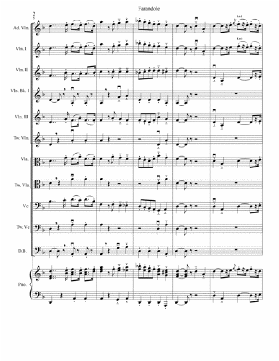 Farandole from Bizet's L'Arlesiene Suite No. 2, for Multi-Level String Orchestra String Orchestra scores gallery preview page 5