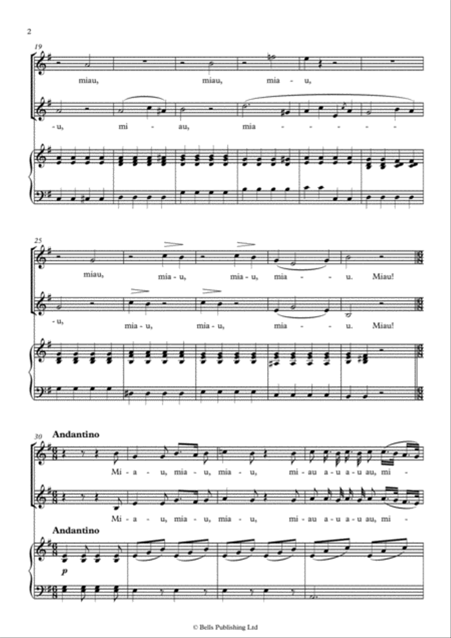 Duetto buffo di due gatti (E minor) Piano Accompaniment scores gallery preview page 2