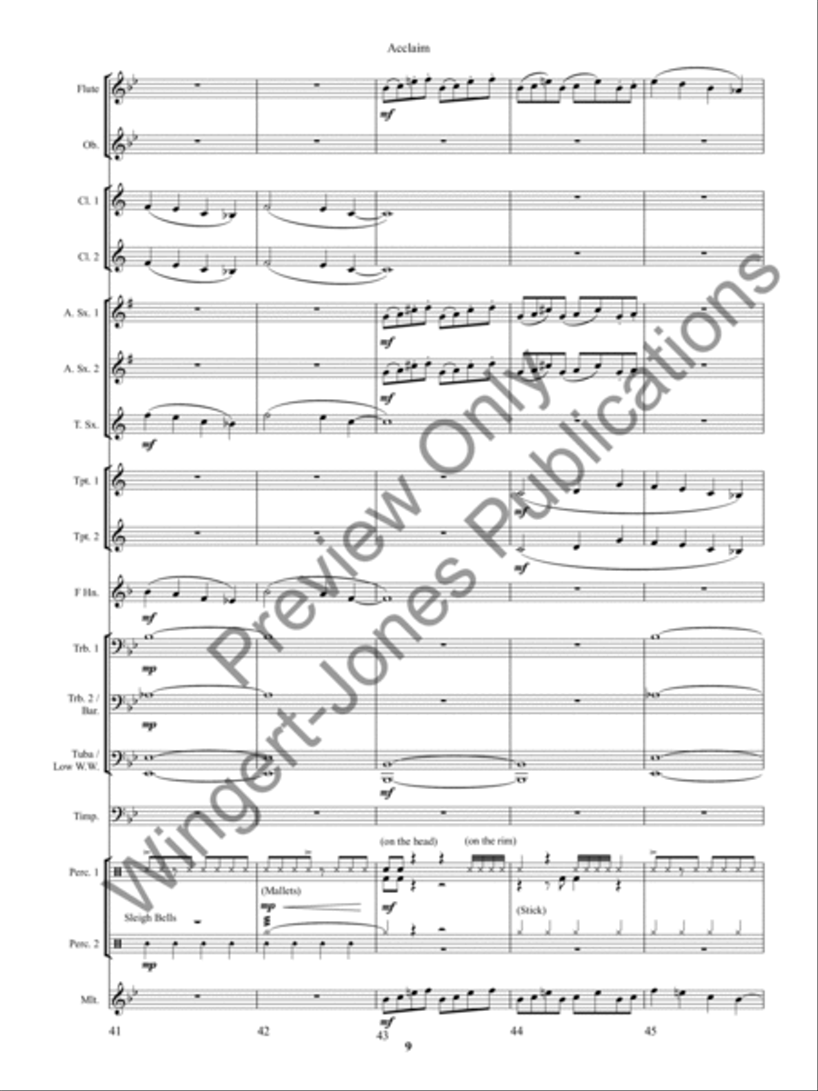 Acclaim Acclaim Concert Band scores gallery preview page 13