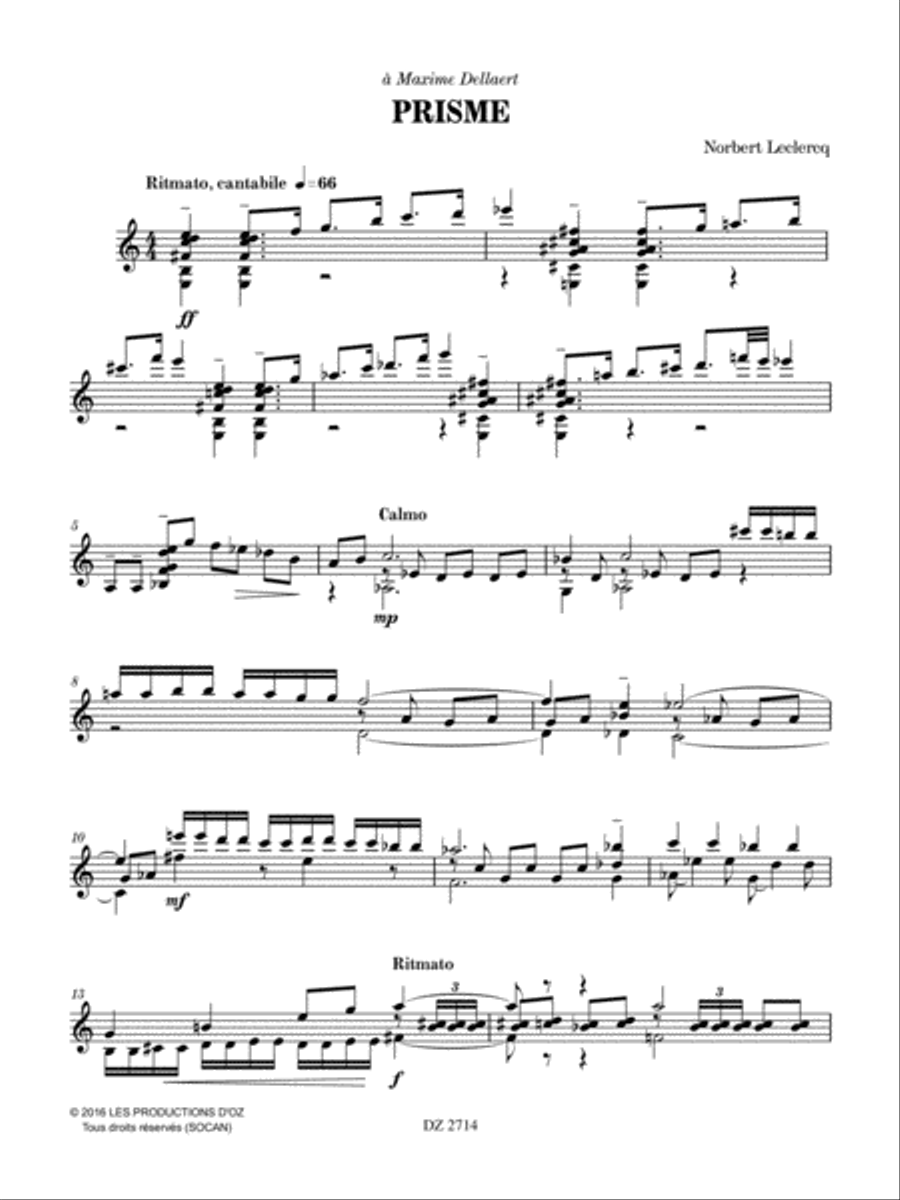 Prisme Classical Guitar scores gallery preview page 3