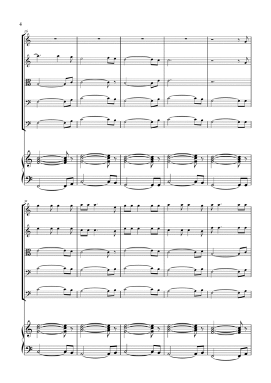 Hallelujah String Quintet scores gallery preview page 4
