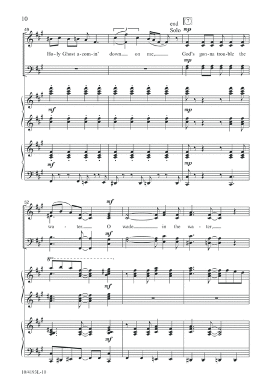 Wade in the Water Wade in the Water 4-Part scores gallery preview page 11