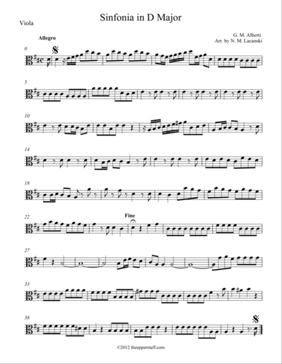 Sinfonia in D Major String Orchestra scores gallery preview page 5