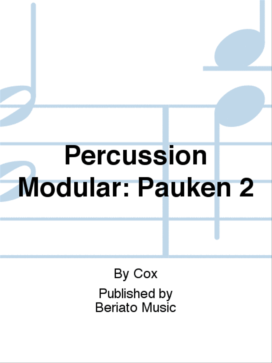 Percussion Modular: Pauken 2 Percussion scores gallery preview page 1
