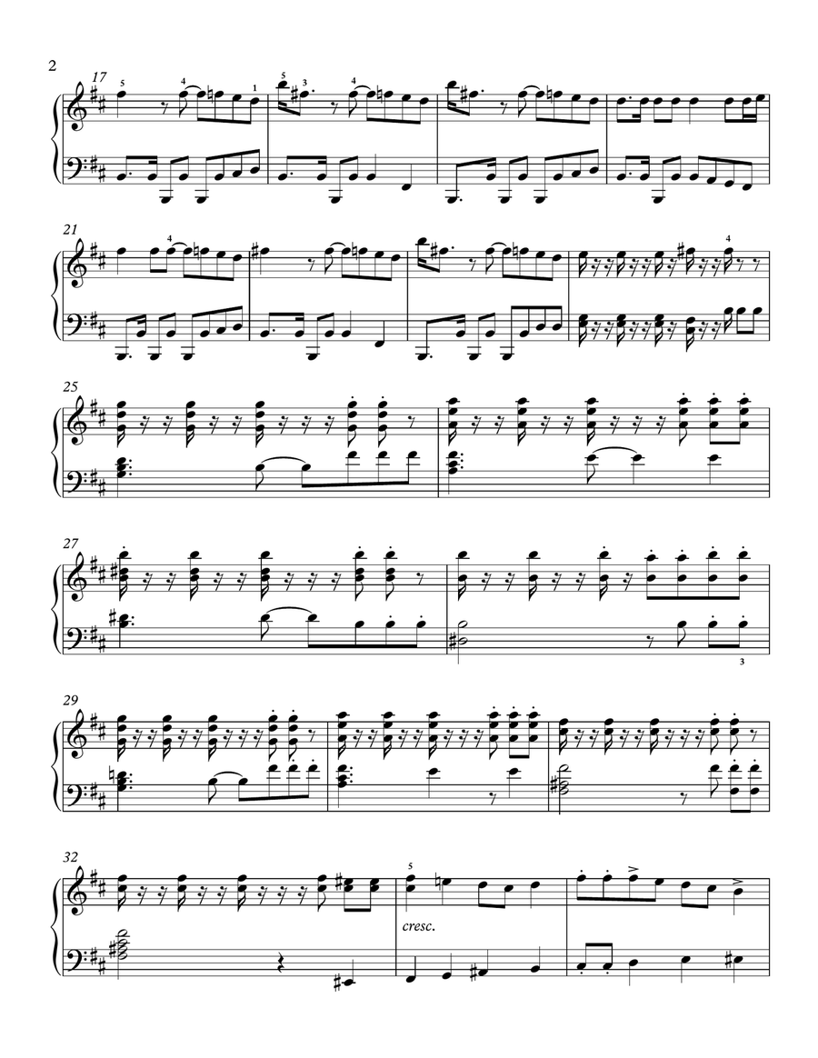 Gangnam Style Piano Solo scores gallery preview page 2
