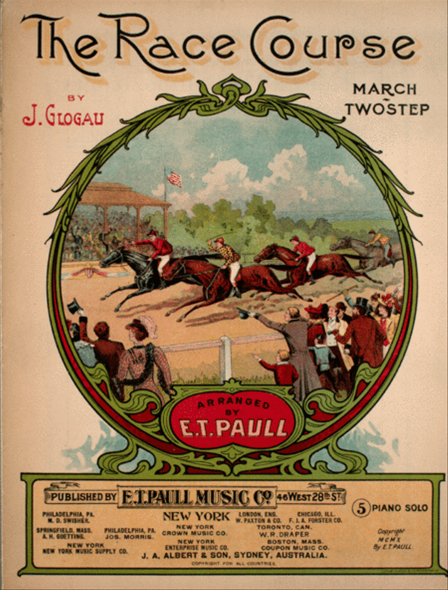 The Race Course March Two-Step Piano Solo scores gallery preview page 1