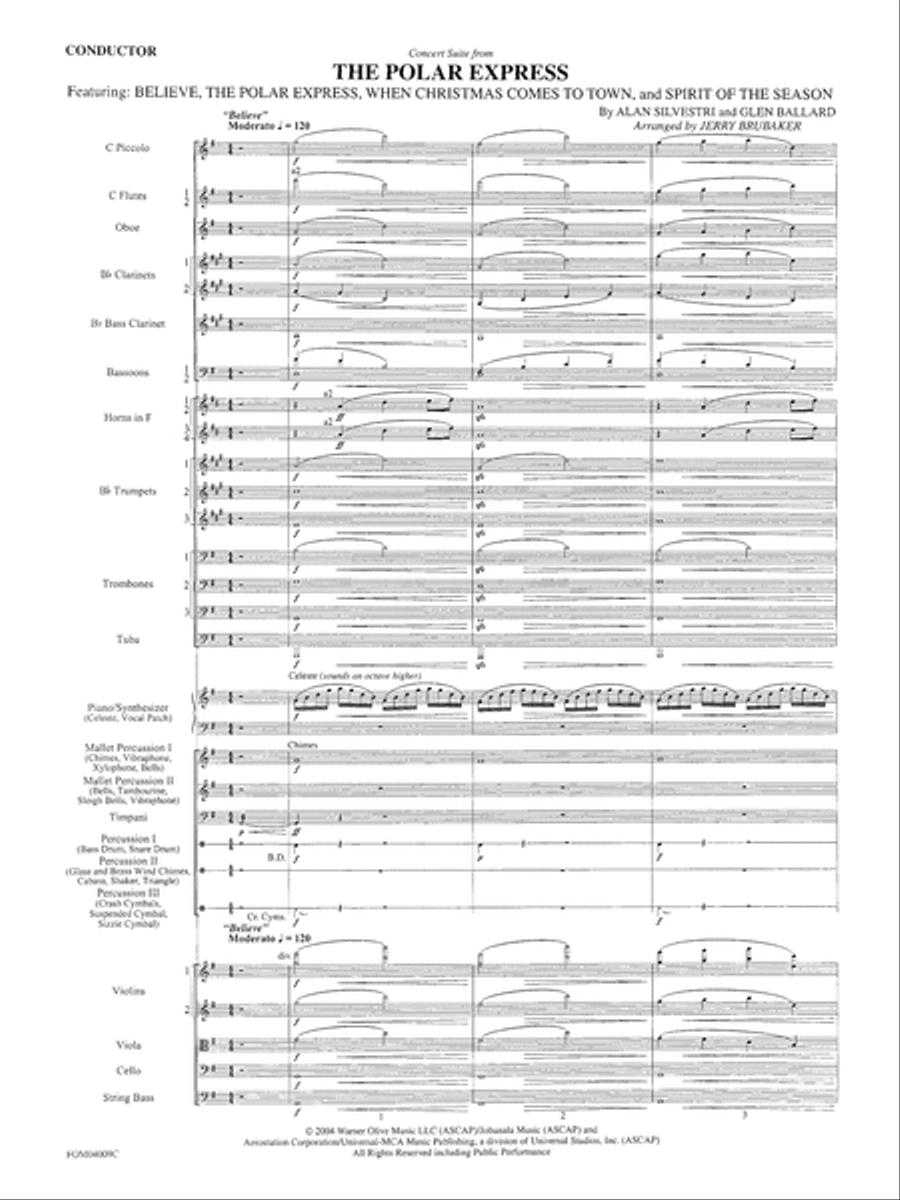 The Polar Express, Concert Suite from: Score Full Orchestra scores gallery preview page 3