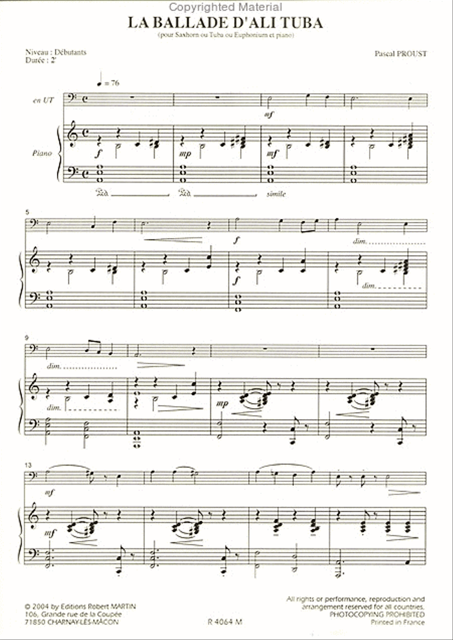 Ballade d'alituba Tuba scores gallery preview page 2
