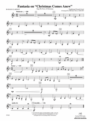 Fantasia on "Christmas Comes Anew": B-flat Bass Clarinet