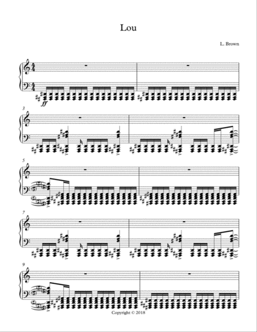Lou Lou Piano Solo scores gallery preview page 1