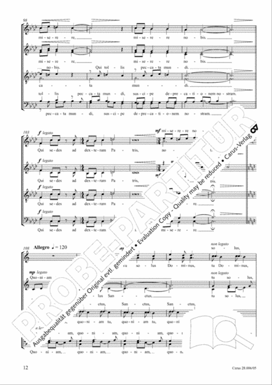 Pastoral Mass 4-Part scores gallery preview page 13