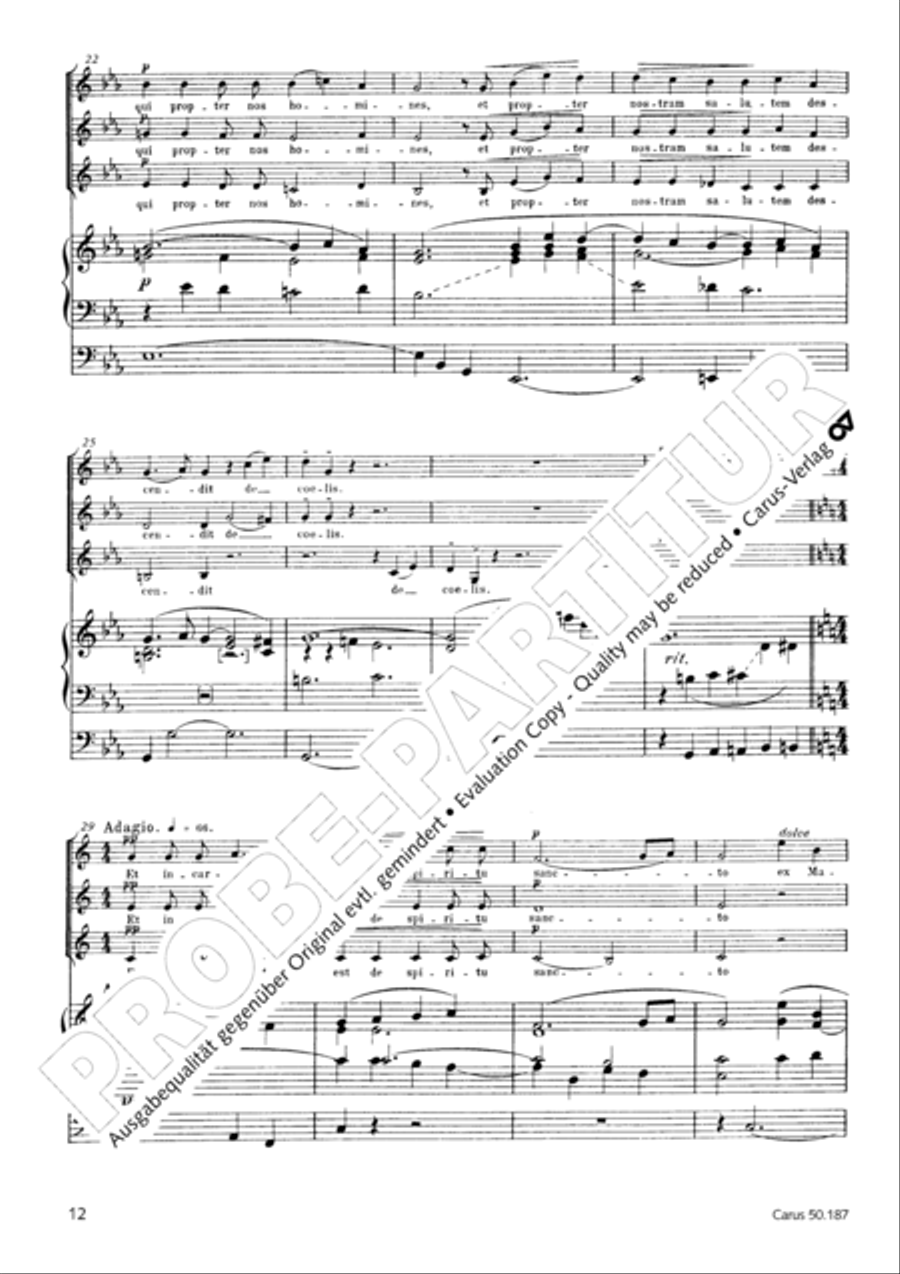 Mass in g minor SSA scores gallery preview page 13