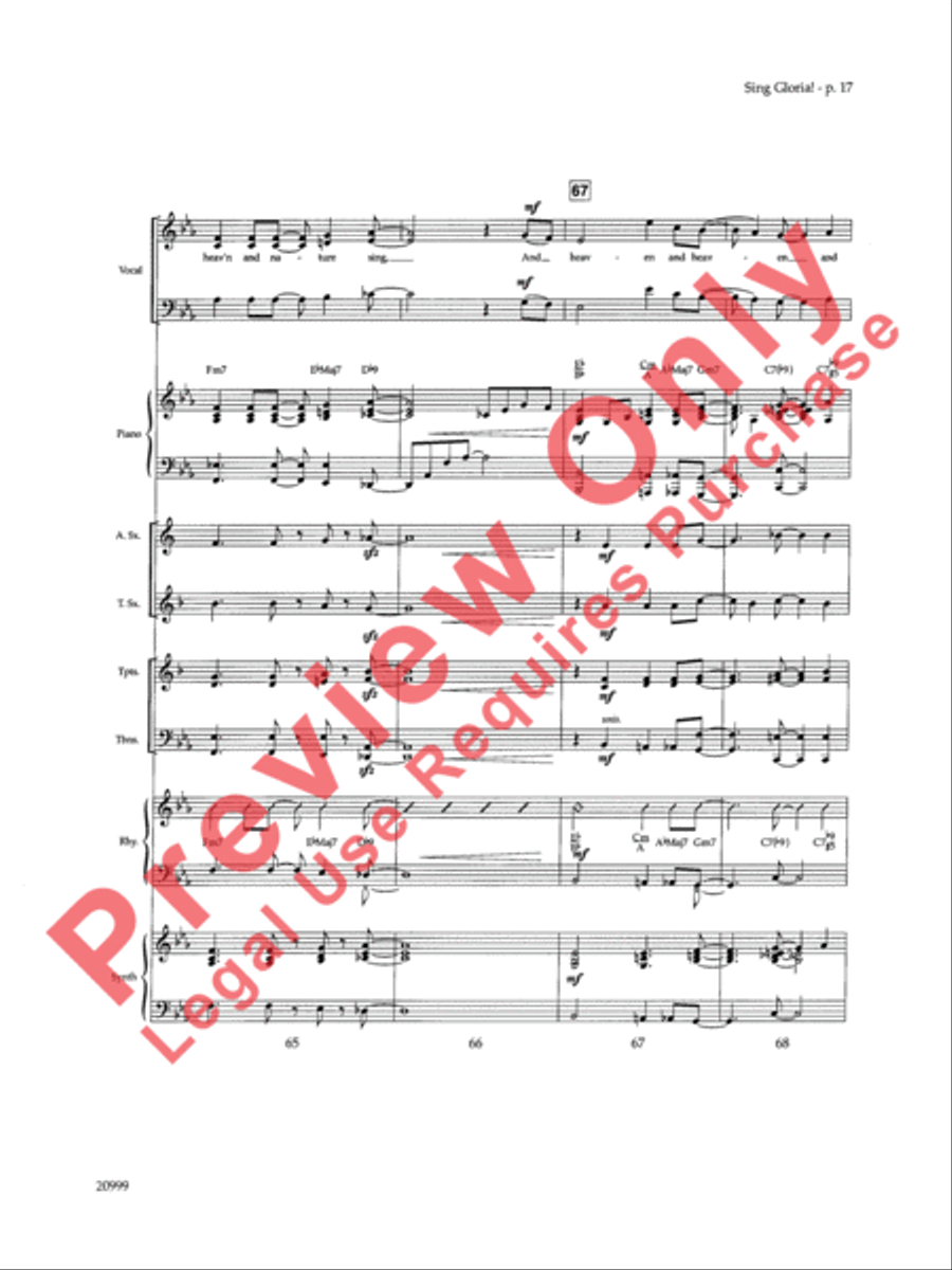 Sing Gloria! (A Song for Christmas) Choir scores gallery preview page 18