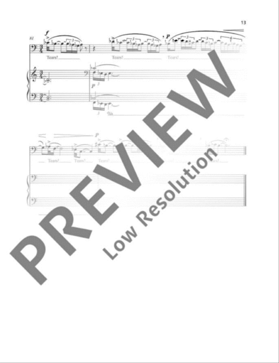 Three Songs Baritone Voice scores gallery preview page 14