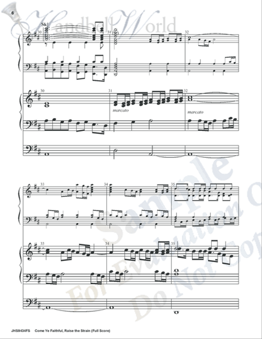 Come Ye Faithful Raise the Strain 5-Octaves scores gallery preview page 6